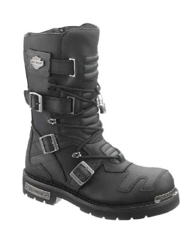 Bottes Harley Davidson Axel en Cuir Noir Ref : D96035 Botte Moto Homme
