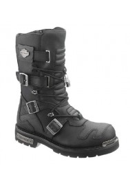 Bottes Harley Davidson Axel en Cuir Noir Ref : D96035 Botte Moto Homme