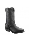 Bottes Harley Davidson Harris en Cuir Noir (Ref : D96030) Botte Moto Homme