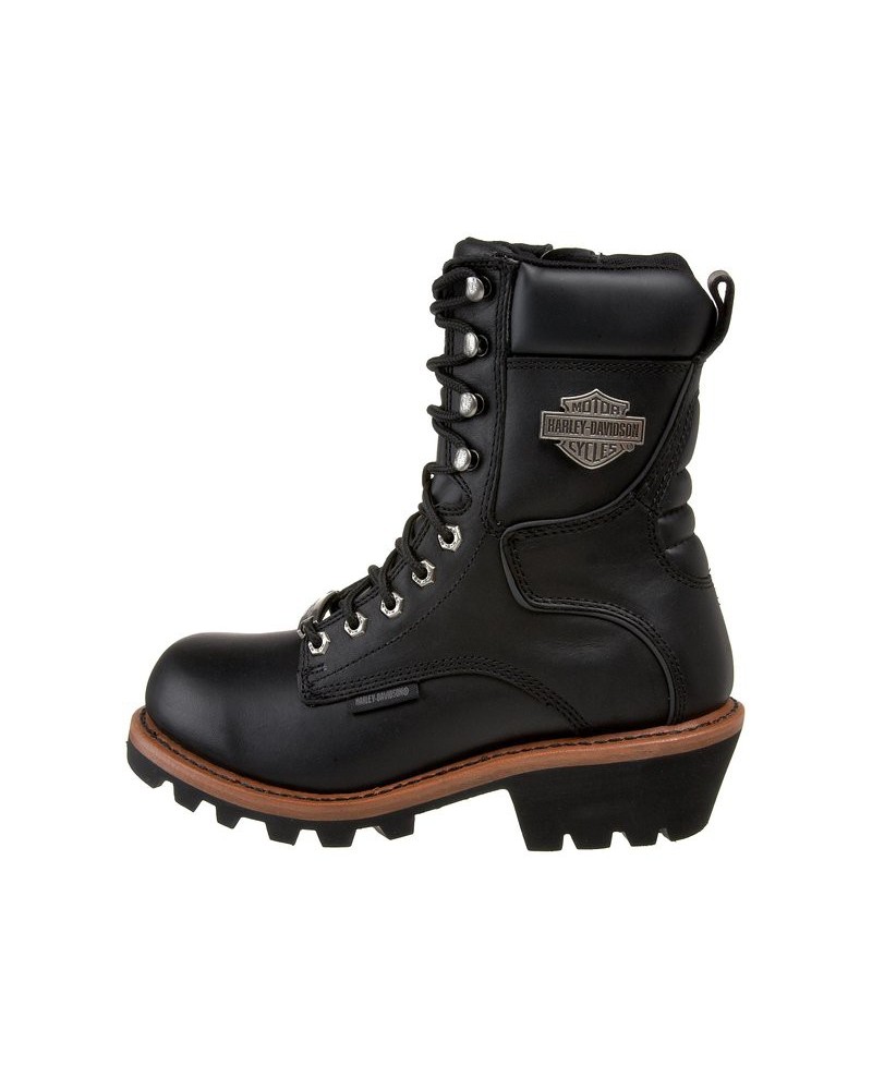 Bottes Harley Davidson Tyson en Cuir Noir (Ref : D95188) Botte Moto Homme