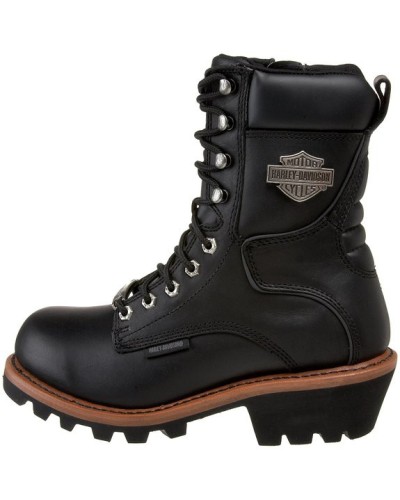 Bottes Harley Davidson Tyson en Cuir Noir (Ref : D95188) Botte Moto Homme