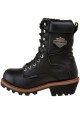 Bottes Harley Davidson Tyson en Cuir Noir (Ref : D95188) Botte Moto Homme