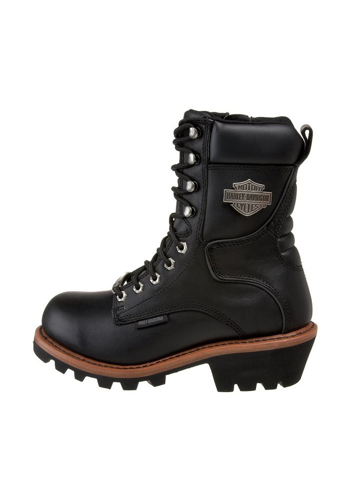 Bottes Harley Davidson Tyson en Cuir Noir (Ref : D95188) Botte Moto Homme