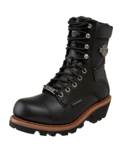 Bottes Harley Davidson Tyson en Cuir Noir (Ref : D95188) Botte Moto Homme