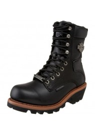 Bottes Harley Davidson Tyson en Cuir Noir (Ref : D95188) Botte Moto Homme