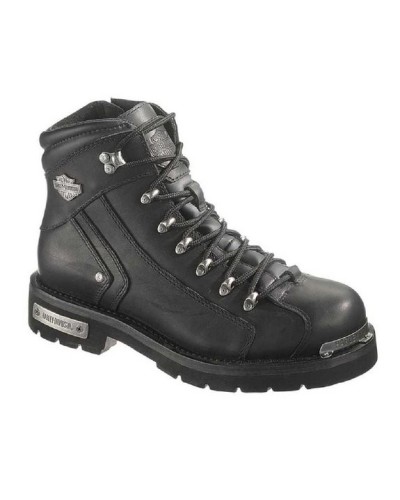 Bottes Harley Davidson Electron en Cuir Noir (Ref : D96017) Botte Moto Homme