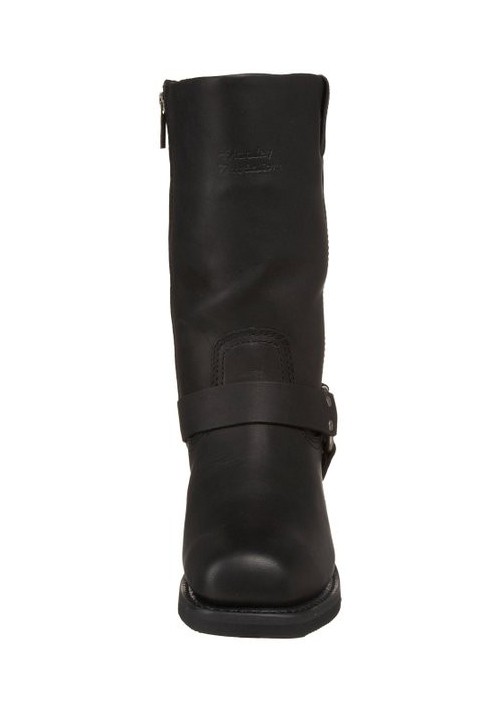 Bottes Harley Davidson Hustin en Cuir Noir (Ref : D95353) Botte Moto Homme
