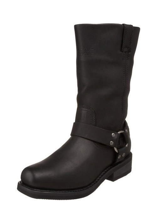 Bottes Harley Davidson Hustin en Cuir Noir (Ref : D95353) Botte Moto Homme