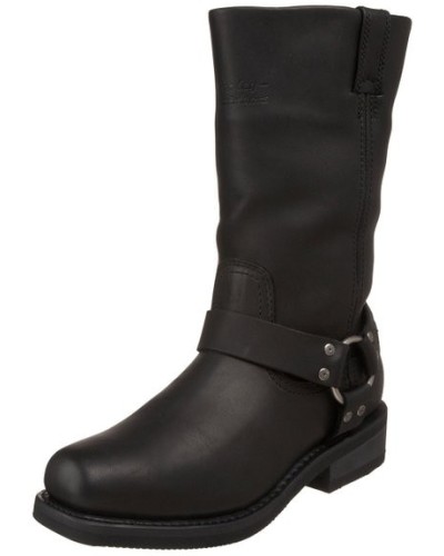 Bottes Harley Davidson Hustin en Cuir Noir (Ref : D95353) Botte Moto Homme