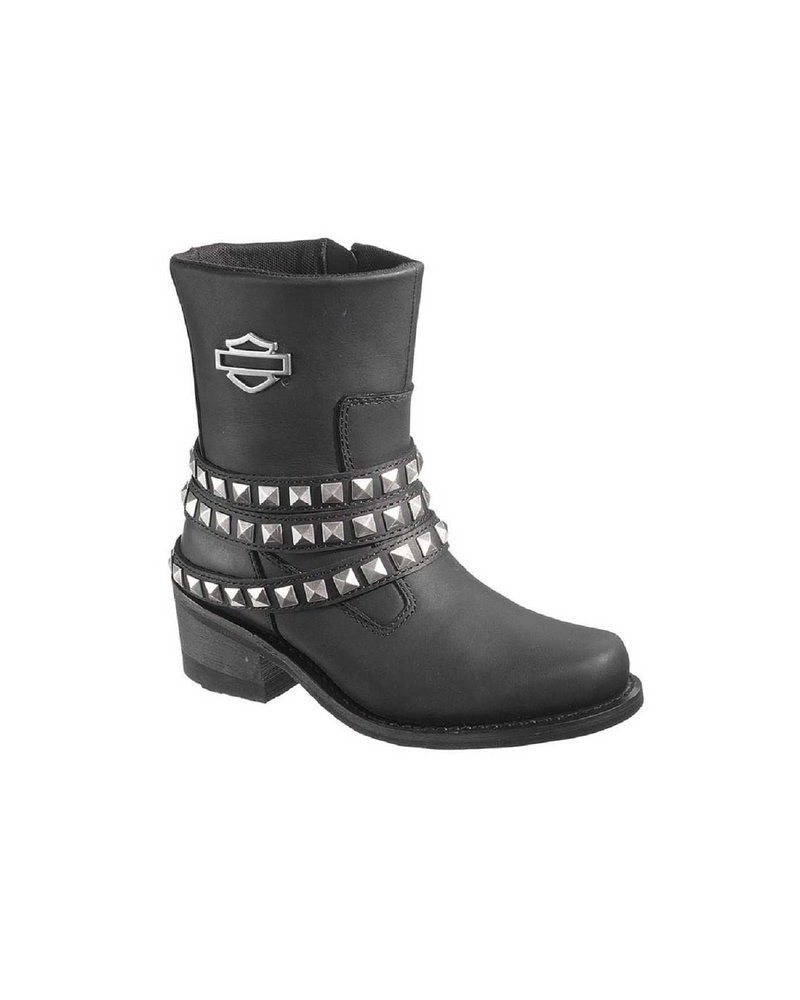 Bottes Harley Davidson Kellyn en Cuir Noir (Ref : D87029) Botte Moto Femme