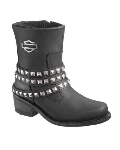 Bottes Harley Davidson Kellyn en Cuir Noir (Ref : D87029) Botte Moto Femme