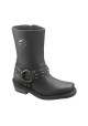 Bottes Harley Davidson Rosa en Cuir Noir (Ref : D87019) Botte Moto Femme