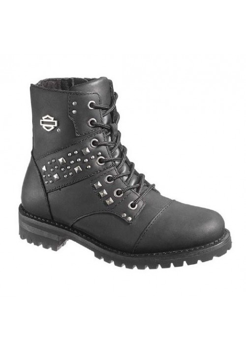Bottes Harley Davidson Ashana en Cuir Noir (Ref : D87026) Botte Moto Femme