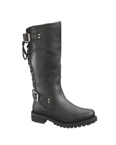 Botte Harley Davidson Femme Alexa en Cuir Noir (Ref : D85167)