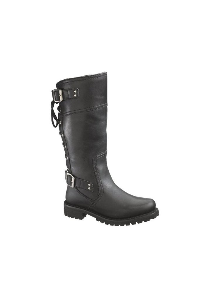 Bottes Harley Davidson Alexa en Cuir Noir (Ref : D85167) Botte Moto Femme