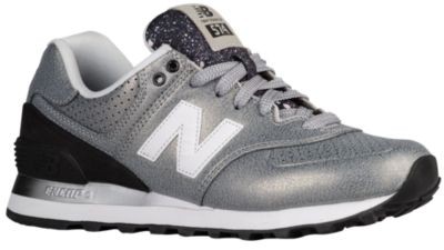 New balance 574 silver metallic deals
