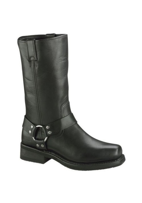 Bottes Harley Davidson Hustin en Cuir Noir (Ref : D95353) Botte Moto Homme
