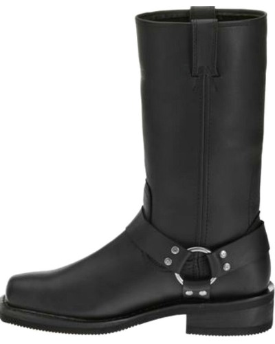 Bottes Harley Davidson Hustin en Cuir Noir (Ref : D95353) Botte Moto Homme