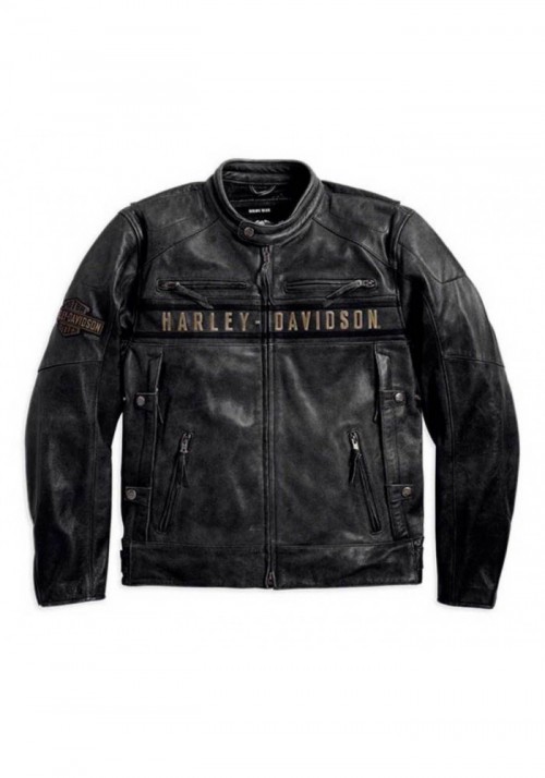 Blouson Harley-Davidson Hommes Passing Link Triple Vent en cuir  98074-14VM