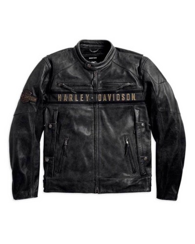 Blouson Harley-Davidson Hommes Passing Link Triple Vent en cuir  98074-14VM