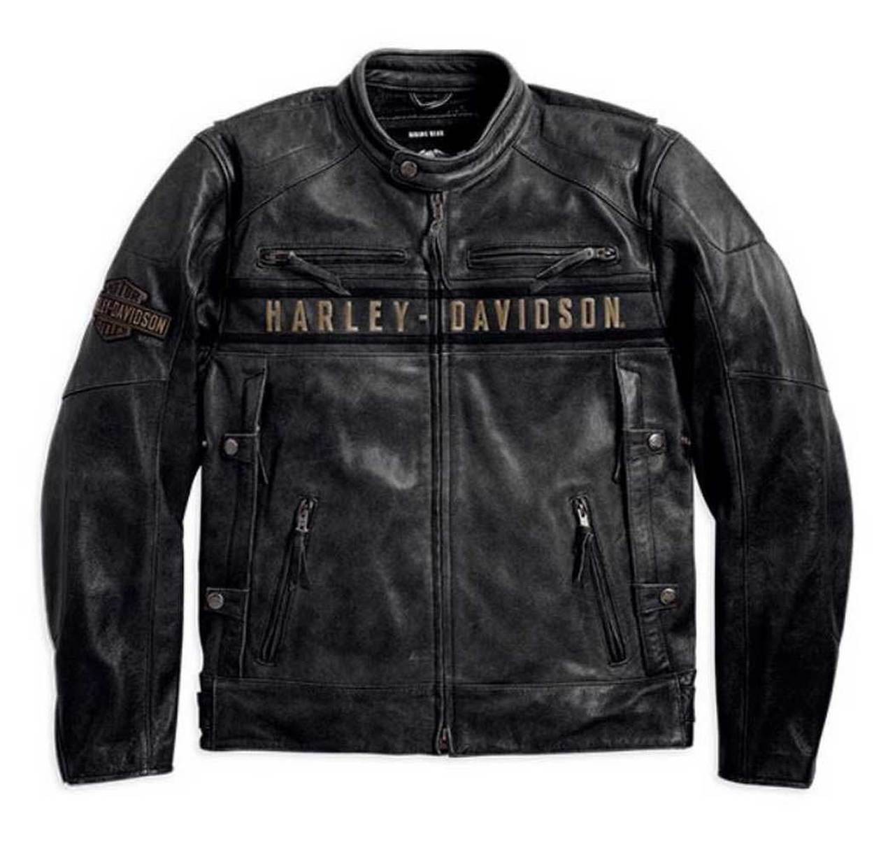 Blouson HarleyDavidson Hommes Passing Link Triple Vent en cuir 9807414VM