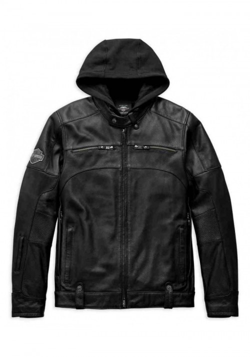 Blouson Harley-Davidson Hommes Swingarm 3-IN-1 en cuir  Noir 98045-19VM