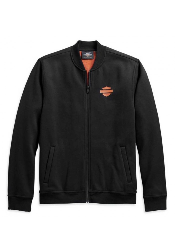 Blouson Harley-Davidson Hommes Vertical Stripe Fleece Casual Noir 98407-20VM