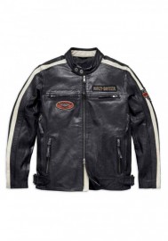 Blouson Harley-Davidson Hommes Command Mid-Weight en cuir Noir 98007-18VM