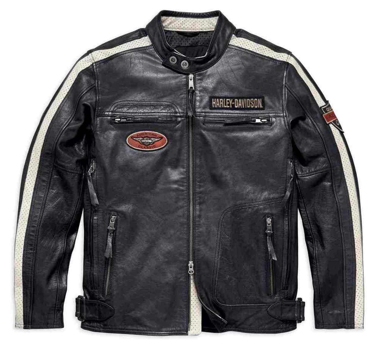 Blouson HarleyDavidson Hommes Command MidWeight en cuir Noir 9800718VM