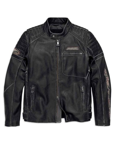 Blouson Harley-Davidson Hommes Screamin' Eagle en cuir  Noir 98028-18VM