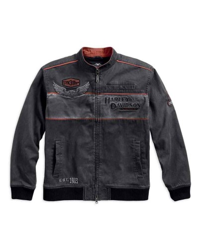 Blouson Harley-Davidson Hommes Iron Block Colorblocked Casual  Noir 98577-17VM