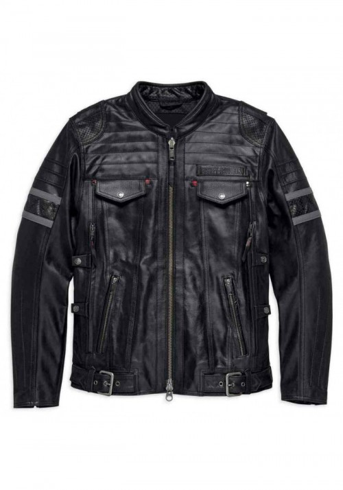 Blouson Harley-Davidson Hommes Triple Vent System Wick Twister en cuir  98023-18VM