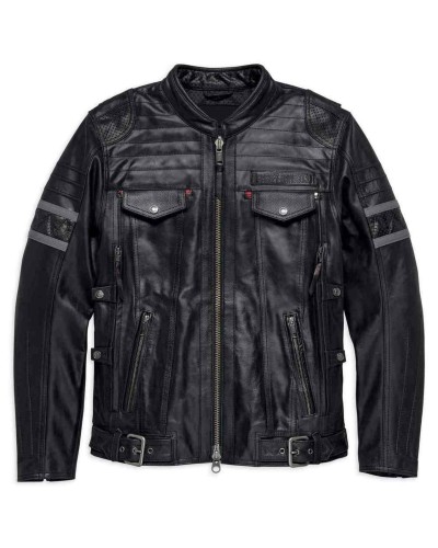 Blouson Harley-Davidson Hommes Triple Vent System Wick Twister en cuir  98023-18VM