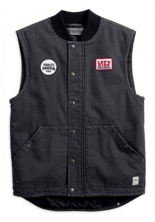 Blouson Harley-Davidson Hommes Quilted Slim Fit Workwear Vest  Asphalt Gray 98416-19VM