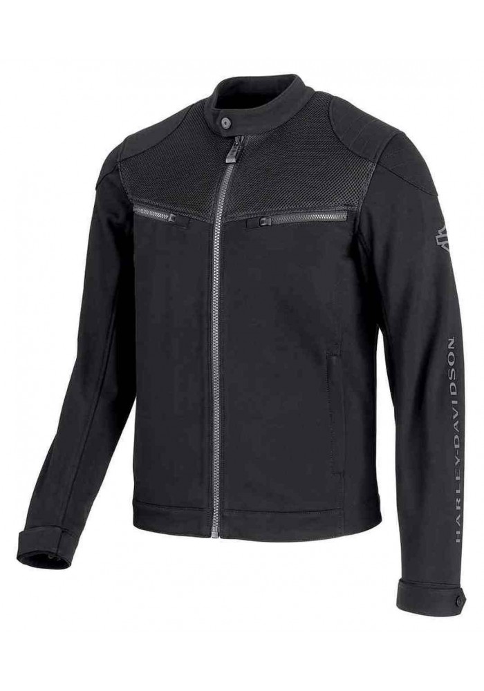 Blouson Harley-Davidson Hommes 3D Mesh Accent Casual Slim Fit Noir 98419-19VM