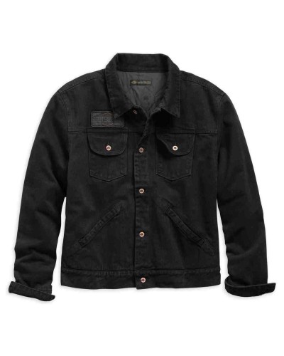 Blouson Harley-Davidson Hommes Over-dyed Slim Fit Denim  Noir 98403-19VM