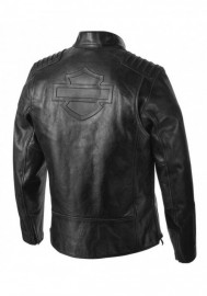 Blouson Harley-Davidson Hommes Temerity Slim Fit en cuir Noir 98047-19VM