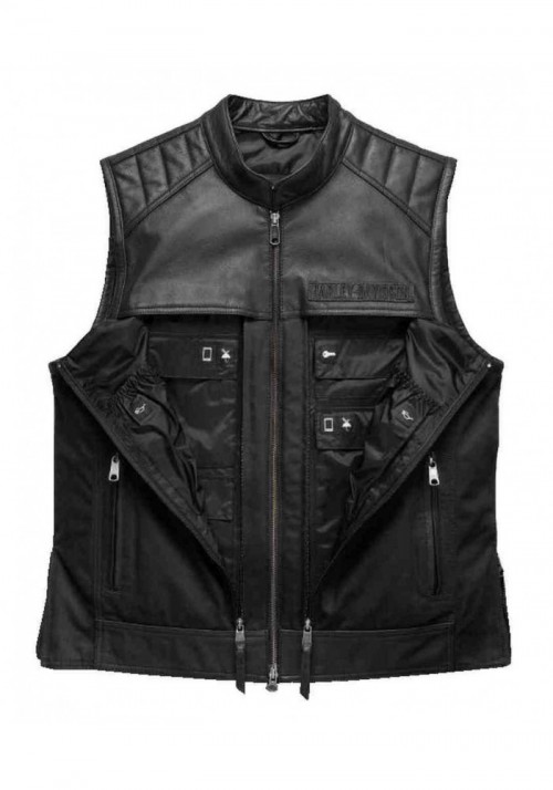 Blouson Harley-Davidson Hommes Synthesis Pocket System en cuir/Textile Vest 98120-17VM