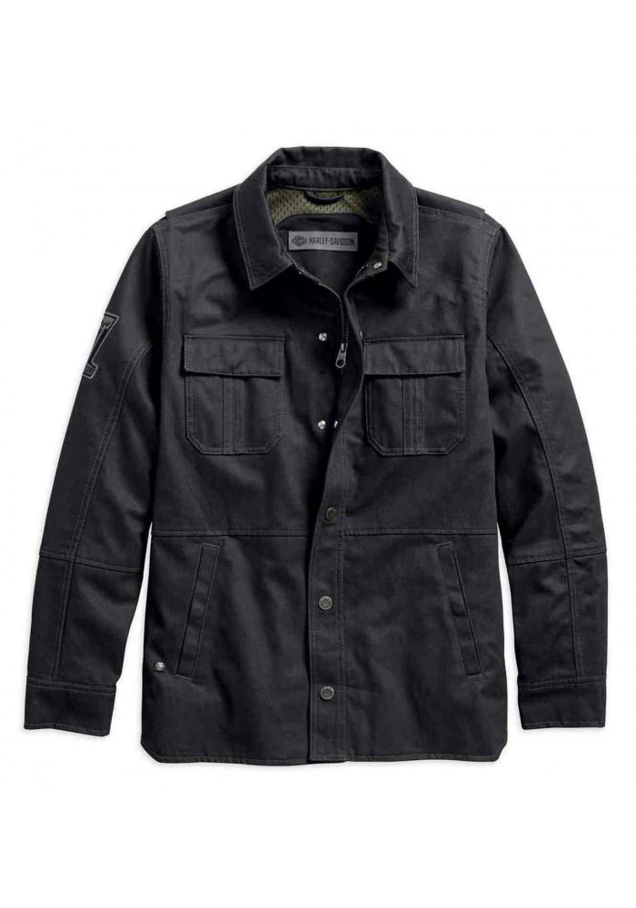 Blouson Harley-Davidson Hommes Trego Slim Fit Riding Shirt Noir 98020-18VM