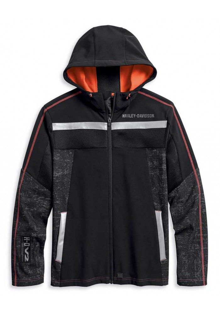 Blouson Harley-Davidson Mens Performance Mesh Accent Soft Shell Noir 97404-20VM