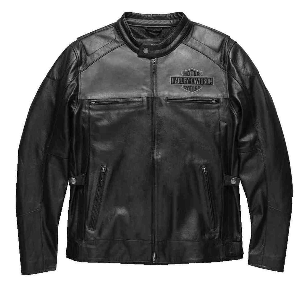 Blouson HarleyDavidson Hommes Votary Colorblocked en cuir Noir 9811917VM