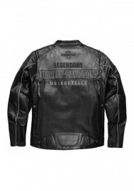 Blouson Harley-Davidson Hommes Votary Colorblocked en cuir Noir 98119-17VM