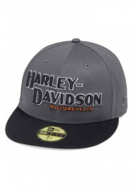 Casquette Harley Davidson Homme Iron Block 59FIFTY Baseball Cap  Gray & Black 99470-19VM