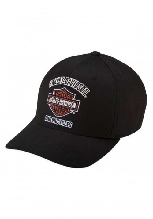 Casquette Harley Davidson Homme Traditional Logo Stretch Cap Hat  Black. 99408-16VM