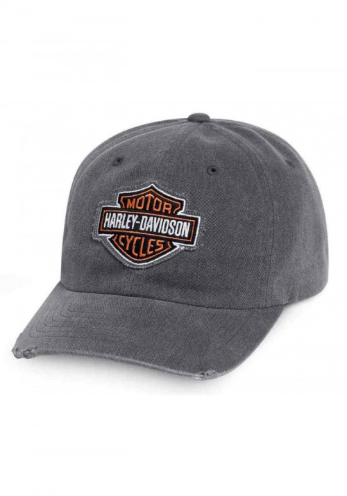 Casquette Harley Davidson Homme Bar & Shield Frayed Logo Baseball Cap  Gray 99412-16VM