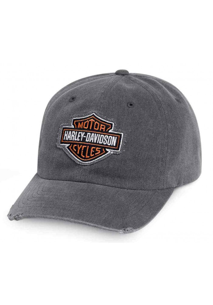 Casquette Harley Davidson Homme Bar & Shield Frayed Logo Baseball Cap Gray 99412-16VM