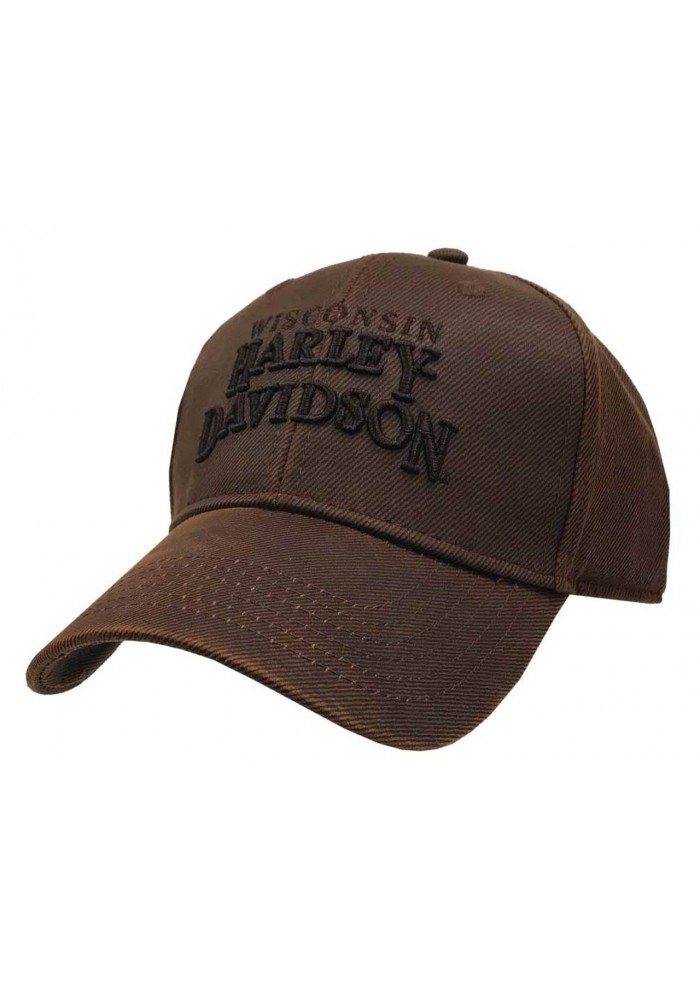Casquette Harley Davidson Regal Brown Stone Washed Baseball Cap Motorcycle Hat BC111439