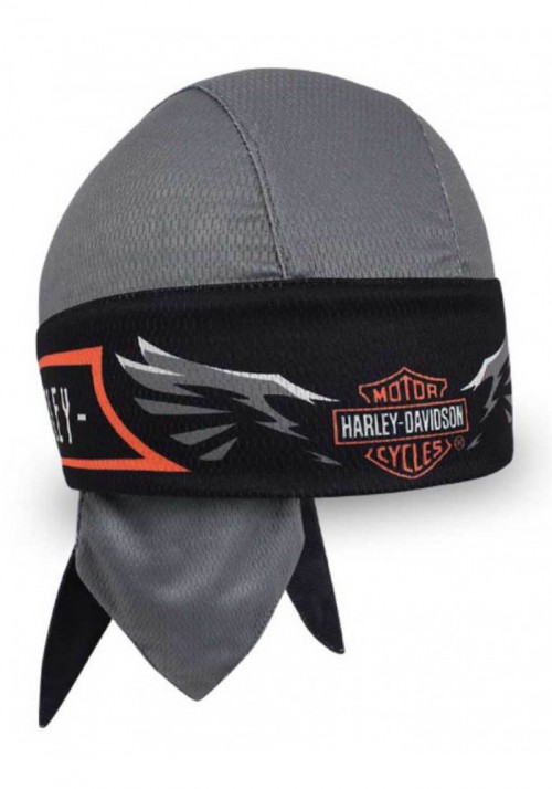 Casquette Harley Davidson Homme Velocity Perforated Headwrap  Charcoal & Black HW31480