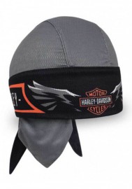 Casquette Harley Davidson Homme Velocity Perforated Headwrap Charcoal & Black HW31480