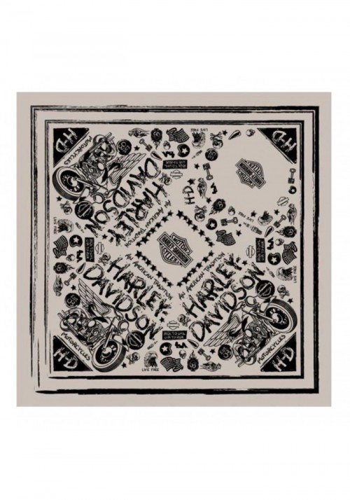 Casquette Harley Davidson Homme Black Magic Bandana - Tan & Black  24 x 24 inch BA26712